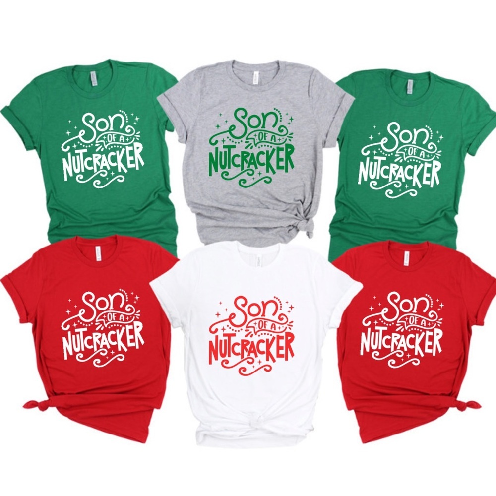 Funny Elf Son of a nutcracker Family Christmas shirts, Couples Christmas